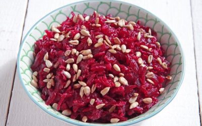 Sałatka z buraczków na ciepło.